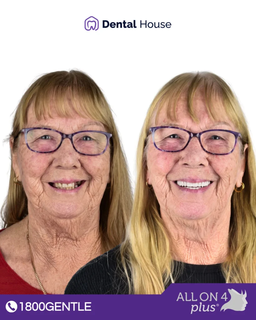 Two smiling women with glasses